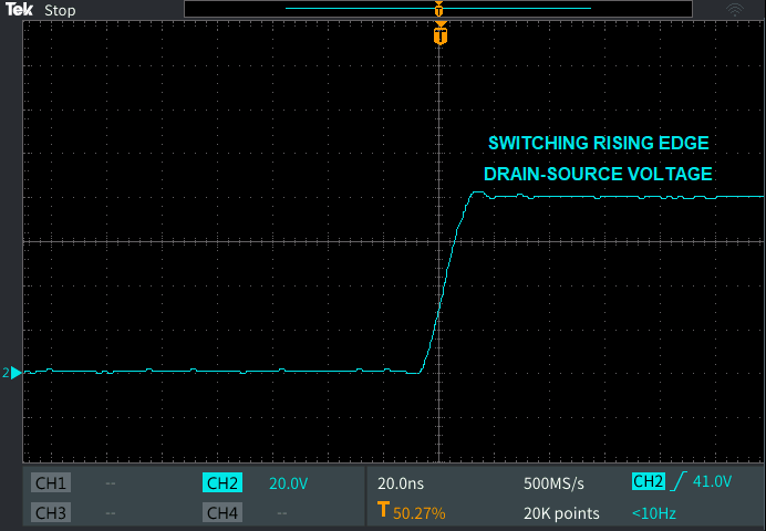 Drain-Source Voltage - Rising Edge